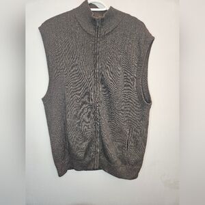 Mantles Knit Sweater Vest Top Shirt Turtleneck Sleevelesss Womens Medium L